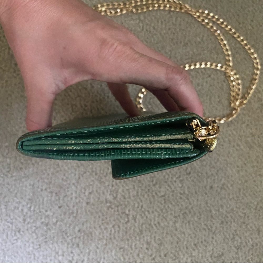 Louis Vuitton Sarah Epi leather wallet on chain green gold - Picture 3 of 9